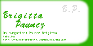 brigitta pauncz business card
